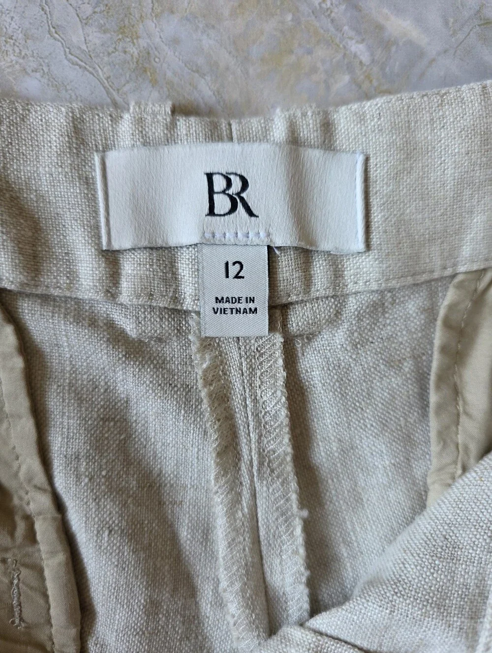 Banana Republic HighRise Relaxed Straight Linen 12 Pants Quiet Luxury EuroSummer